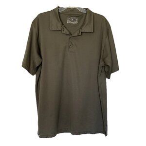 Drake Waterfowler 365 Polo Shirt Men's Size Large Olive Green Read